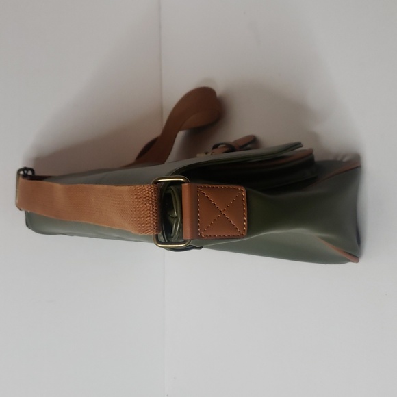 Princess Highway Satchel Bag Green Brown Adjustable Strap Shoulder Faux Leather - Picture 11 of 17